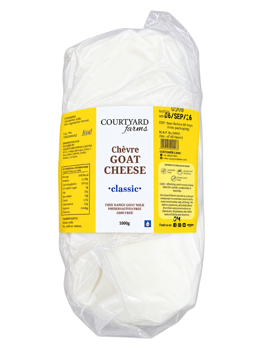 Courtyard Farms Chevre Goat Cheese Classic
